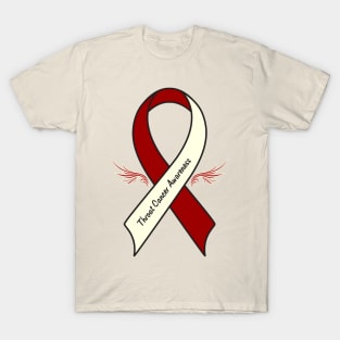 Throat Cancer Awareness with Wings T-Shirt